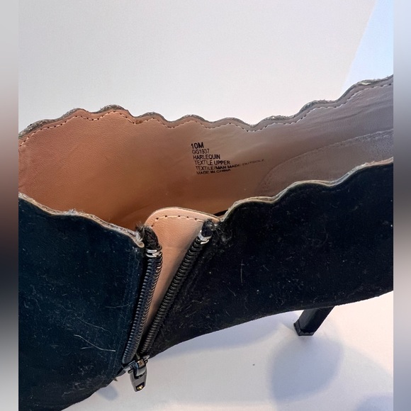 Black Suede Mia High Heeled Booties - Picture 5 of 5